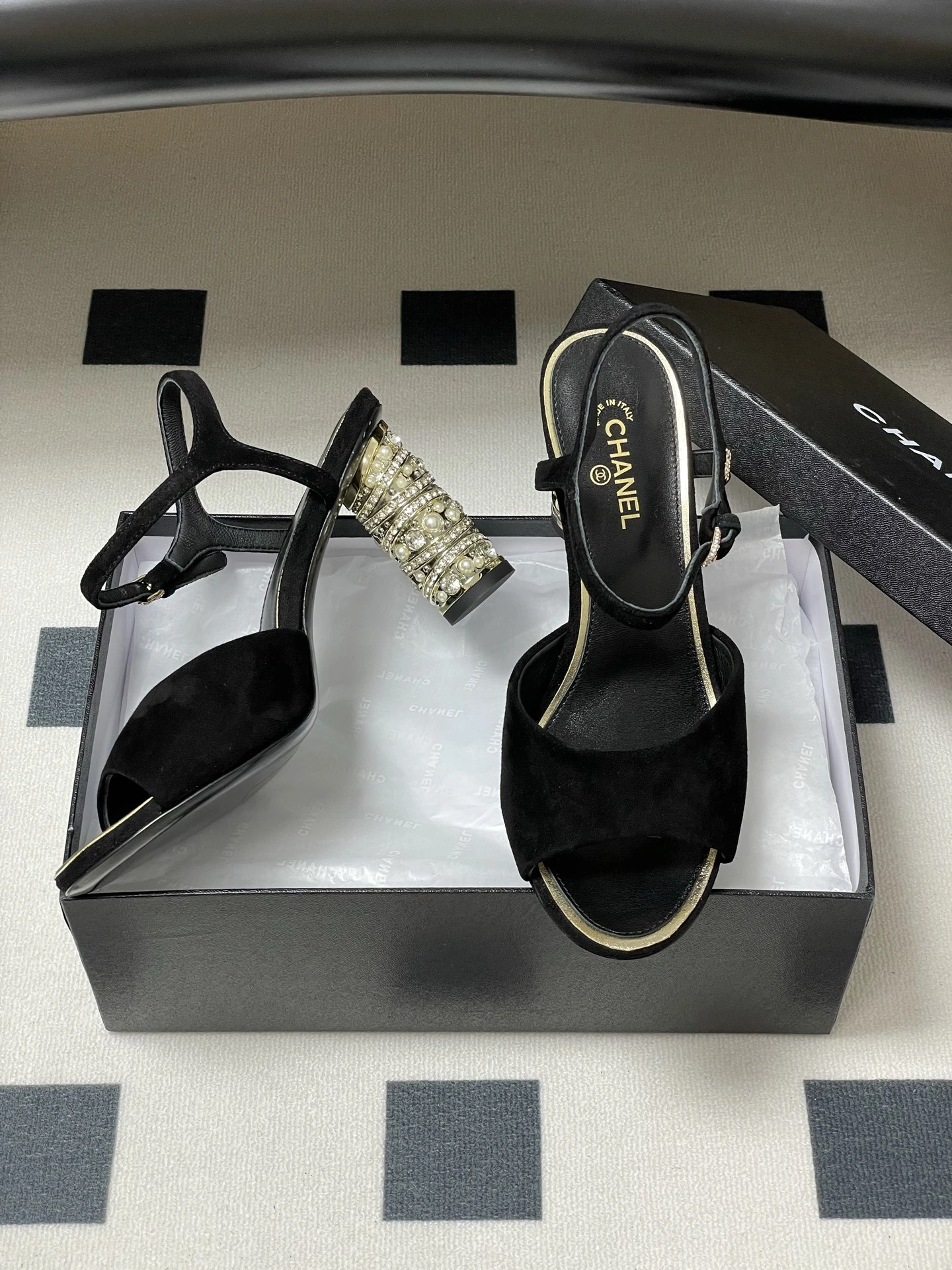 COCO-- 3h1958 G46097 B18550 94305 sheepskin Heel height：8.5CM item:E-X158C2041